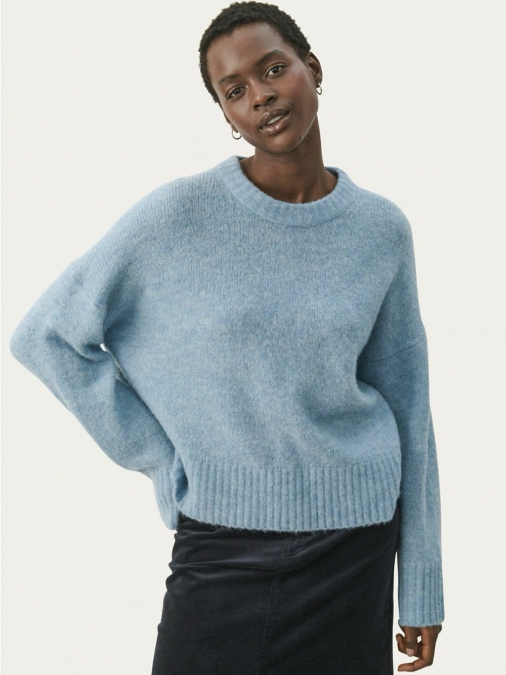 PART TWO Lulya Wool Blend Crewneck Sweater - Soft Chambray Colour